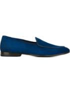 Canali Slip-on Shoes, Men's, Size: 42, Blue, Leather/suede