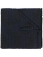 Karl Lagerfeld All-over Logo Scarf - Blue