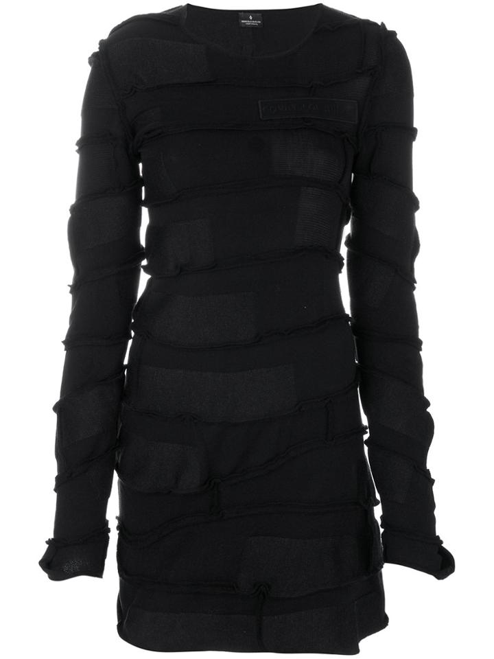 Marcelo Burlon County Of Milan Kentak Panelled Dress - Black