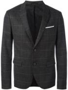 Neil Barrett Two-button Blazer, Men's, Size: 52, Grey, Polyamide/polyester/spandex/elastane/virgin Wool