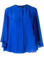 Capucci Bell Sleeves Shirt, Women's, Size: 46, Blue, Silk