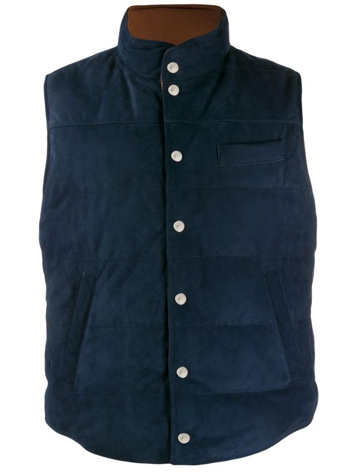 Brunello Cucinelli Reversible Waistcoat - Blue