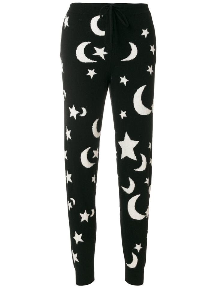 Chinti & Parker Midnight Sky Knitted Track Trousers - Black