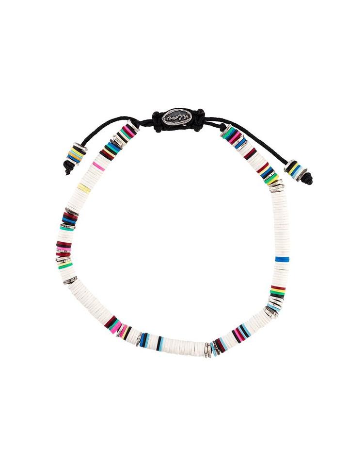 M. Cohen 'african Vinyl Oxidized' Bracelet, Men's, White