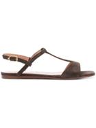L'autre Chose Slingback Flat Sandals - Brown
