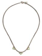 Brooke Gregson 18kt Yellow Gold Triple Pyramid Necklace - Blue
