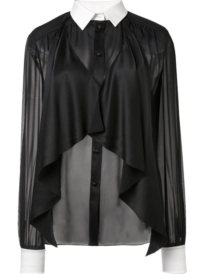 Rachel Zoe Draped Shirt, Women's, Size: 8, Black, Silk