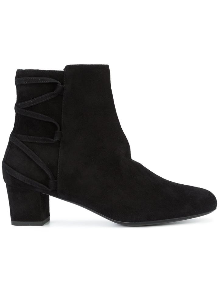 Lanvin Lace Up Detail Ankle Boots - Black