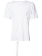 Ann Demeulemeester Rear Belt T-shirt, Men's, Size: Medium, White, Cotton
