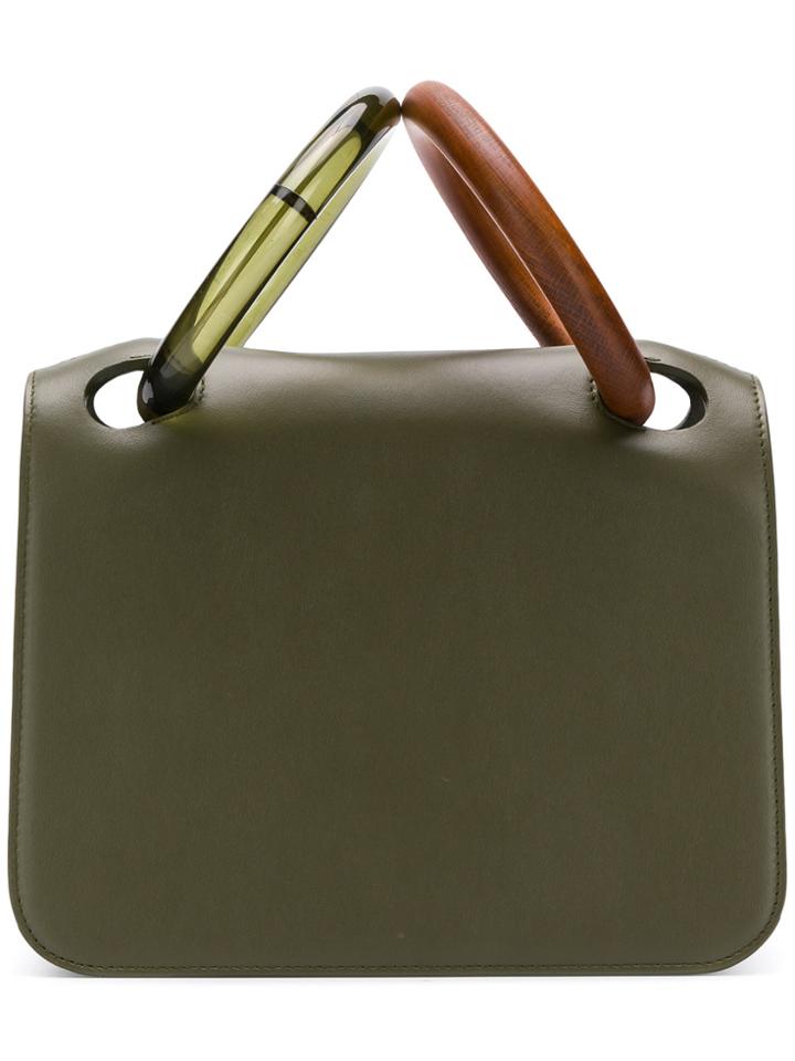 Roksanda Wood Handle Bag - Green
