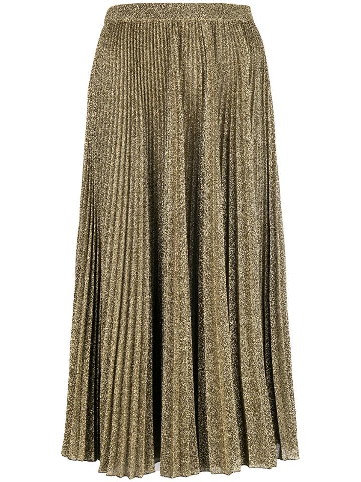 Philosophy Di Lorenzo Serafini Pleated Metallic Skirt