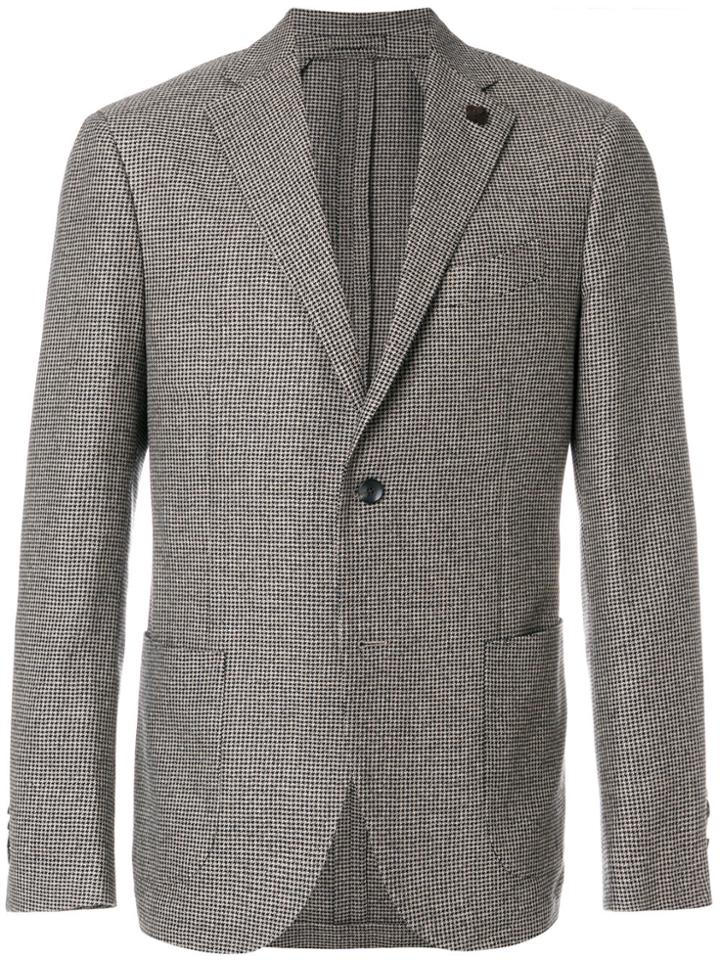 Lardini Textured Classic Blazer - Nude & Neutrals
