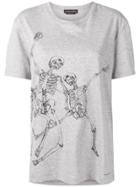 Alexander Mcqueen Dancing Skull Printed T-shirt - Grey