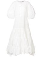 Natasha Zinko Crochet Detailed Flared Dress - White