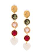 Lizzie Fortunato Jewels Nonna Link Drop Heart Earrings - Multicolour