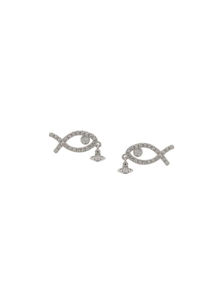 Vivienne Westwood Fish Stud Earrings - Silver