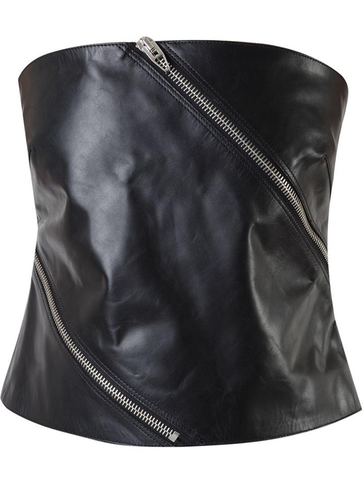 Alexander Wang Asymmetric Zip Tube Top