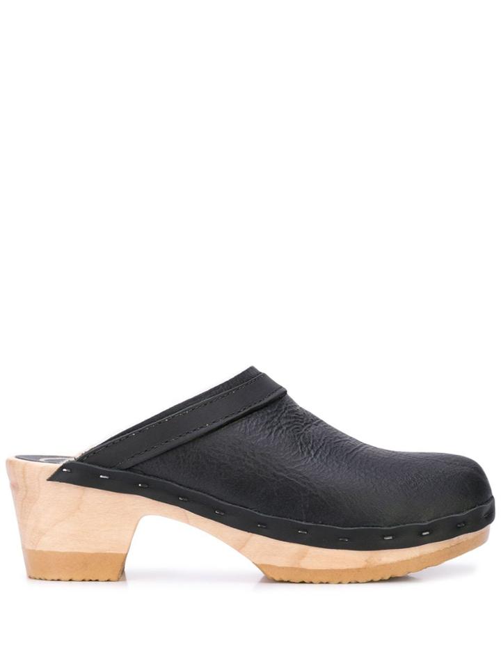 No.6 Dakota Shearling-lined Mules - Black