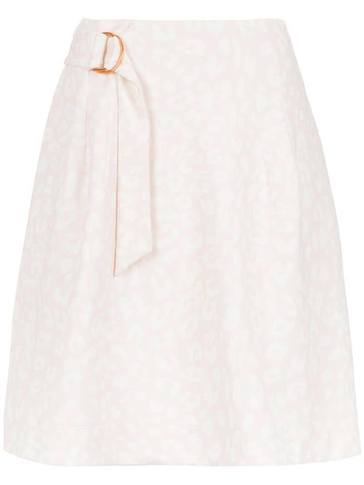 Tufi Duek Printed Flared Skirt - Pink