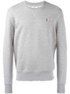 Ami Alexandre Mattiussi Small Logo Crew Neck Sweatshirt, Men's, Grey, Cotton
