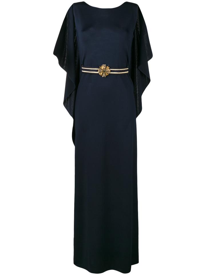 Alberta Ferretti Open Back Gown, Size: 40, Blue, Rayon/polyamide/other Fibers