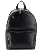 Calvin Klein Logo Embossed Backpack - Black