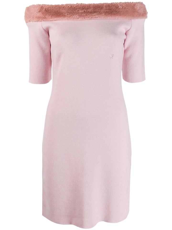 Chiara Ferragni Off-shoulder Fitted Dress - Pink
