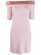 Chiara Ferragni Off-shoulder Fitted Dress - Pink