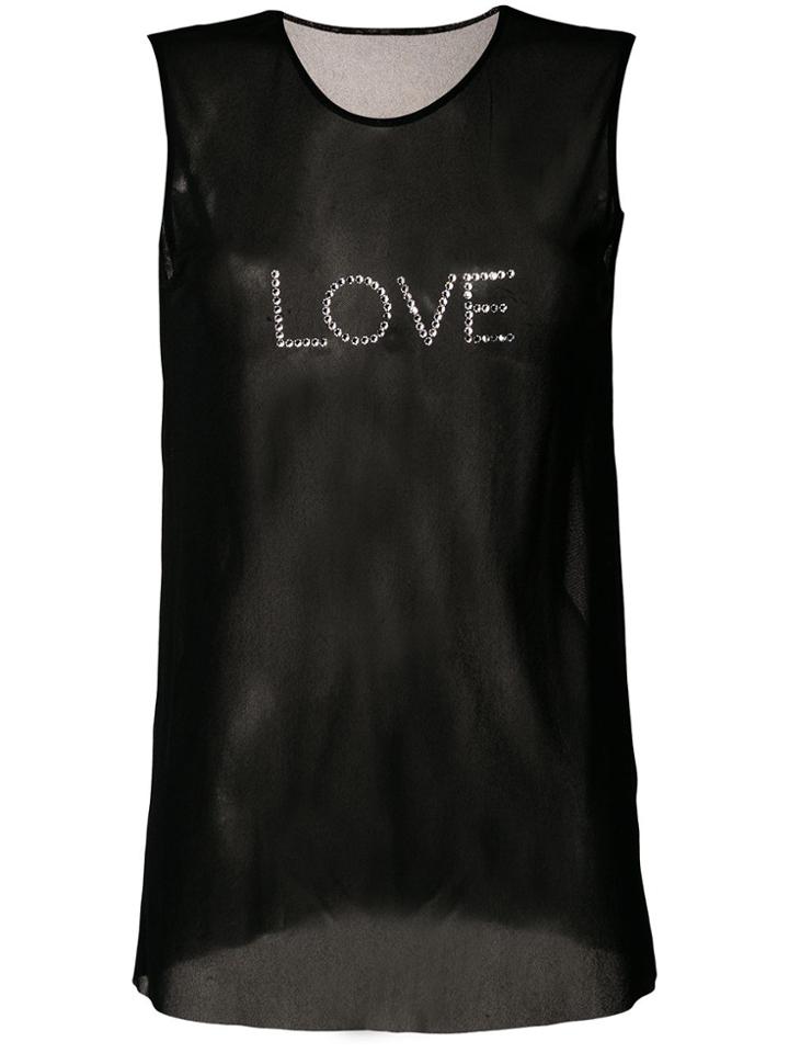 Norma Kamali Love Sheer Tank Top - Black