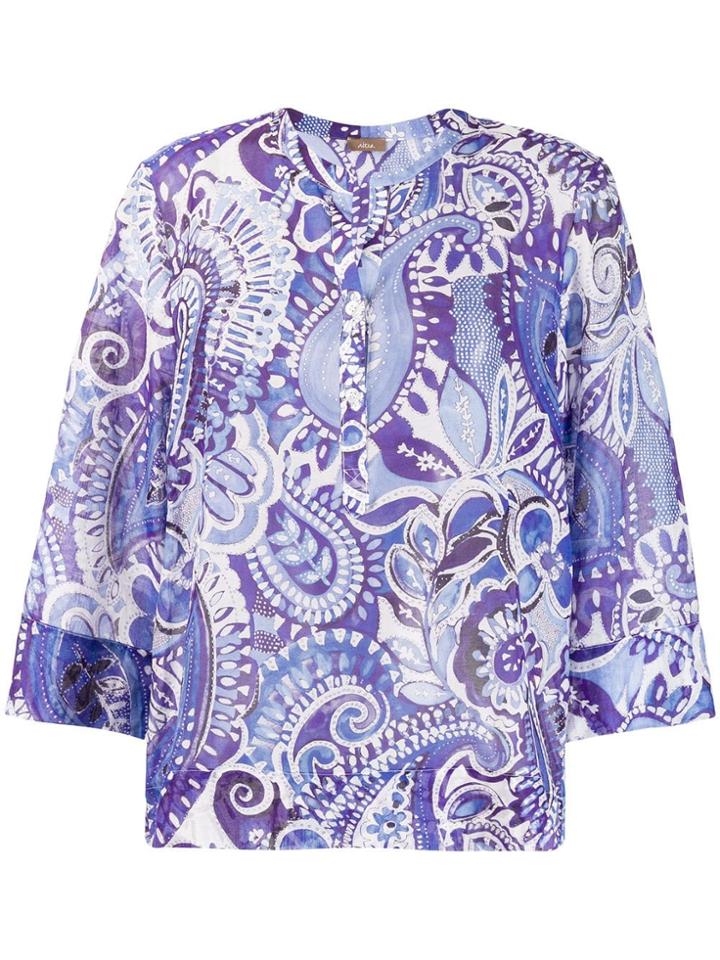 Altea Paisley Print Blouse - Blue