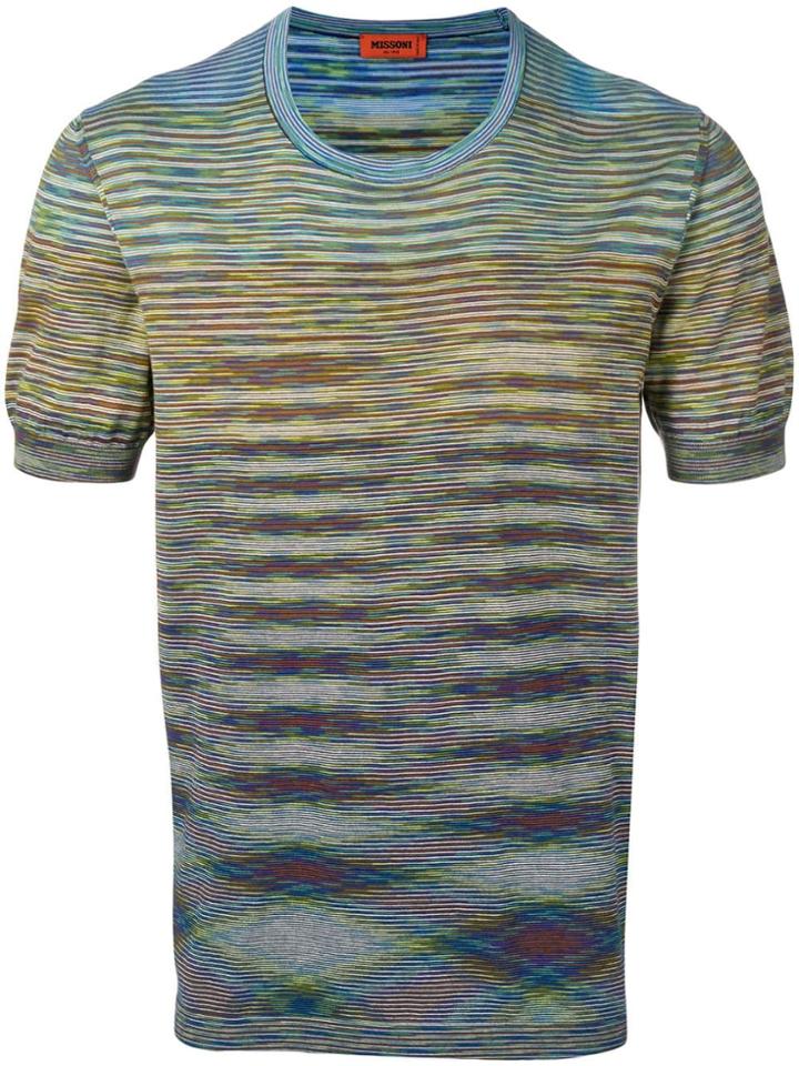 Missoni Fantasy Knitted T-shirt - Blue