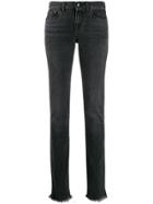 Saint Laurent Straight-leg Faded Jeans - Grey