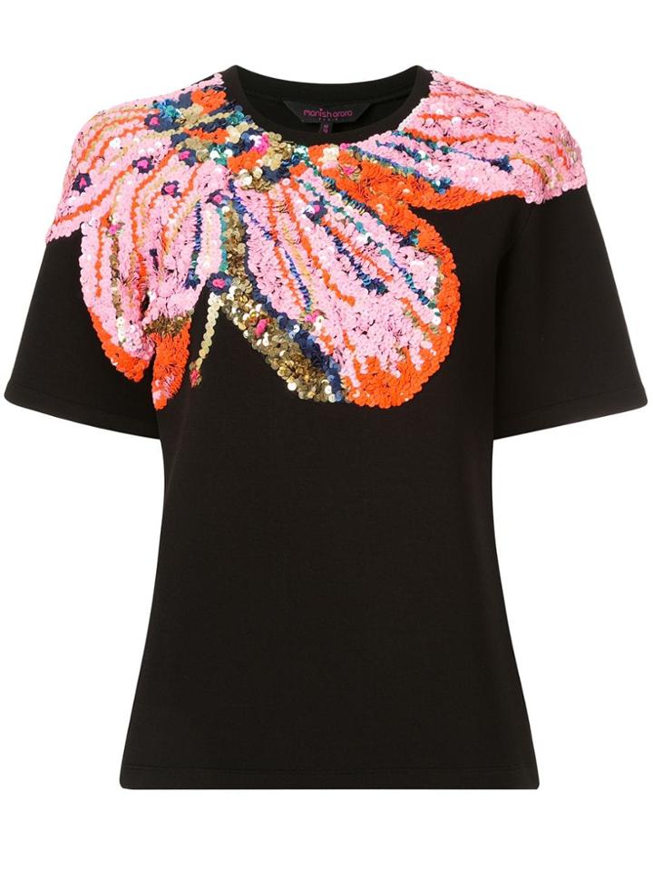 Manish Arora Sequinned Short Sleeve T-shirt - Black