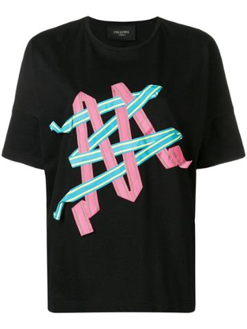 Mr & Mrs Italy Ribbon T-shirt - Black