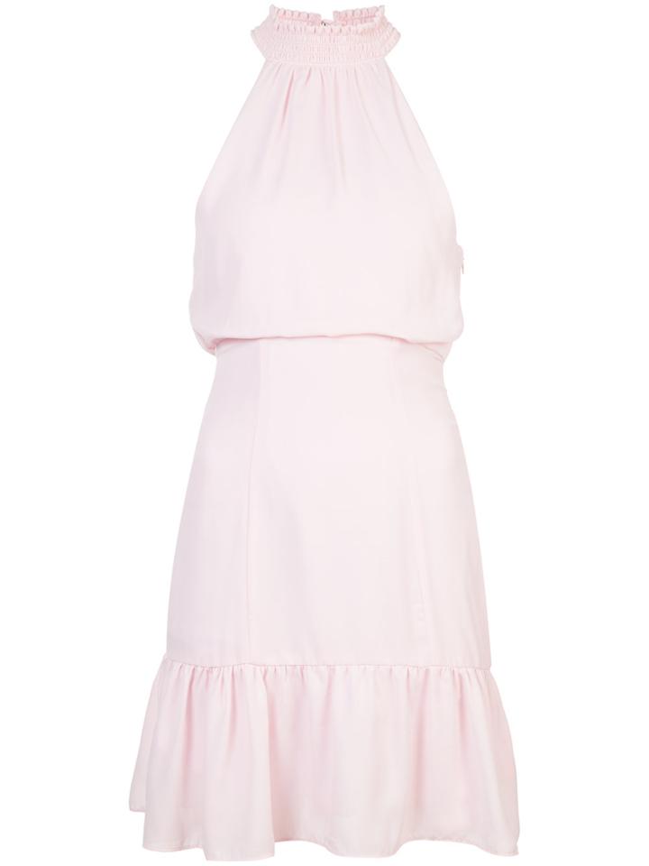 Likely Ruched Neck Halter Dress - Pink & Purple