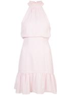 Likely Ruched Neck Halter Dress - Pink & Purple