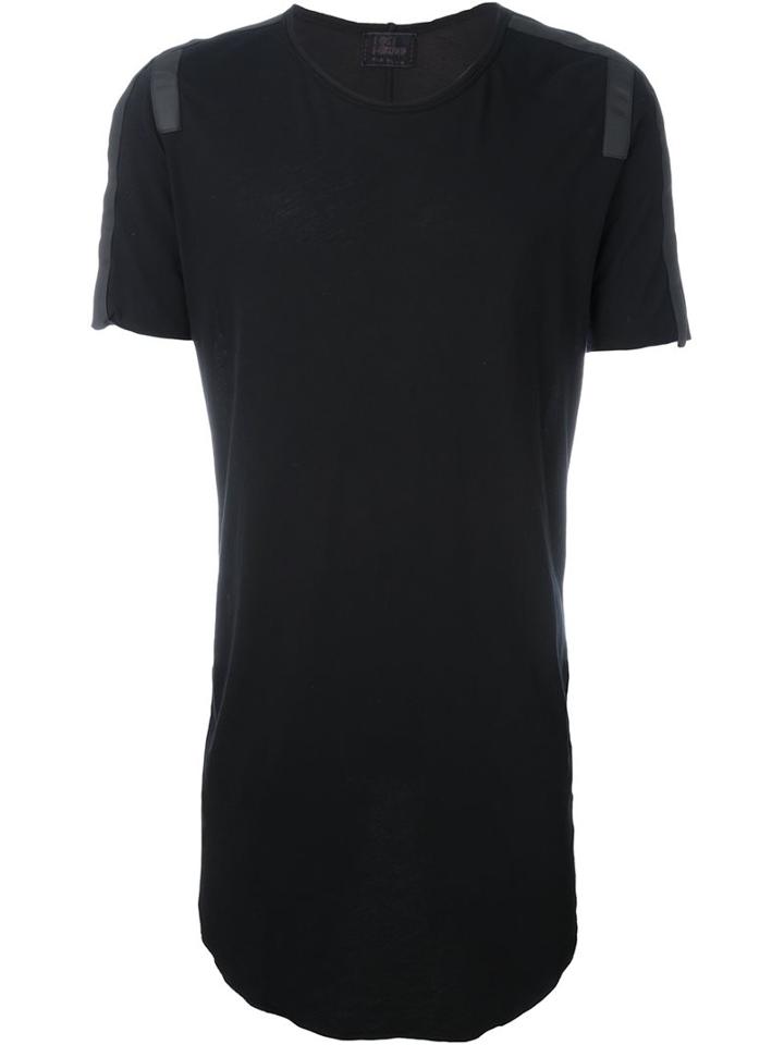 Lost & Found Ria Dunn Long Shoulder Detail 'taped' T-shirt, Men's, Size: Medium, Black, Cotton