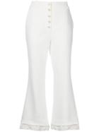 Proenza Schouler Flared Cropped Trousers - White
