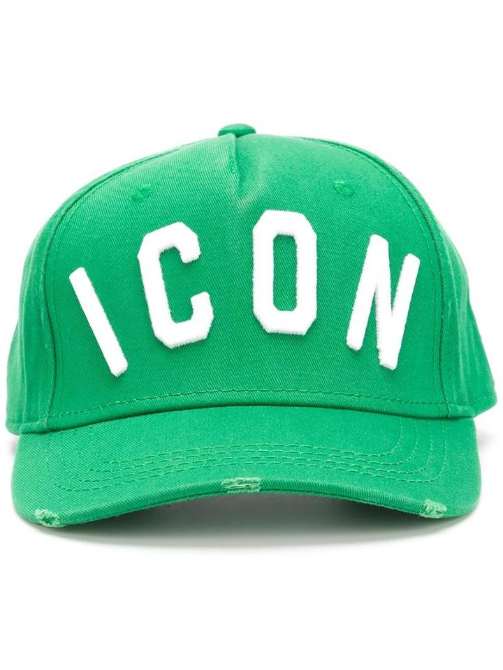 Dsquared2 Icon Baseball Cap, Men's, Green, Cotton