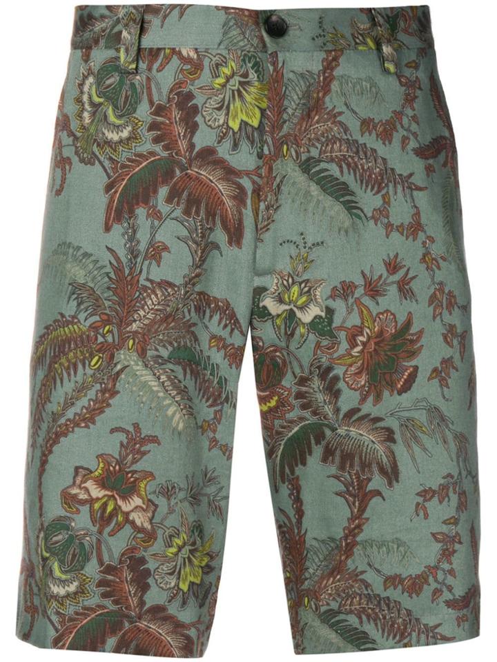Etro Floral Print Shorts - Green