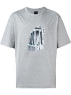 Juun.j Front Print T-shirt, Men's, Size: 48, Grey, Cotton