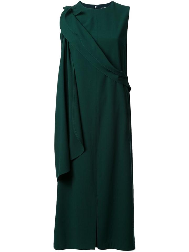 Chalayan Drapey Sleeveless Midi Dress, Women's, Size: 42, Green, Polyester/polyurethane/rayon