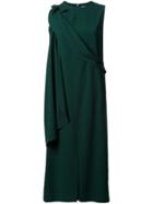 Chalayan Drapey Sleeveless Midi Dress, Women's, Size: 42, Green, Polyester/polyurethane/rayon