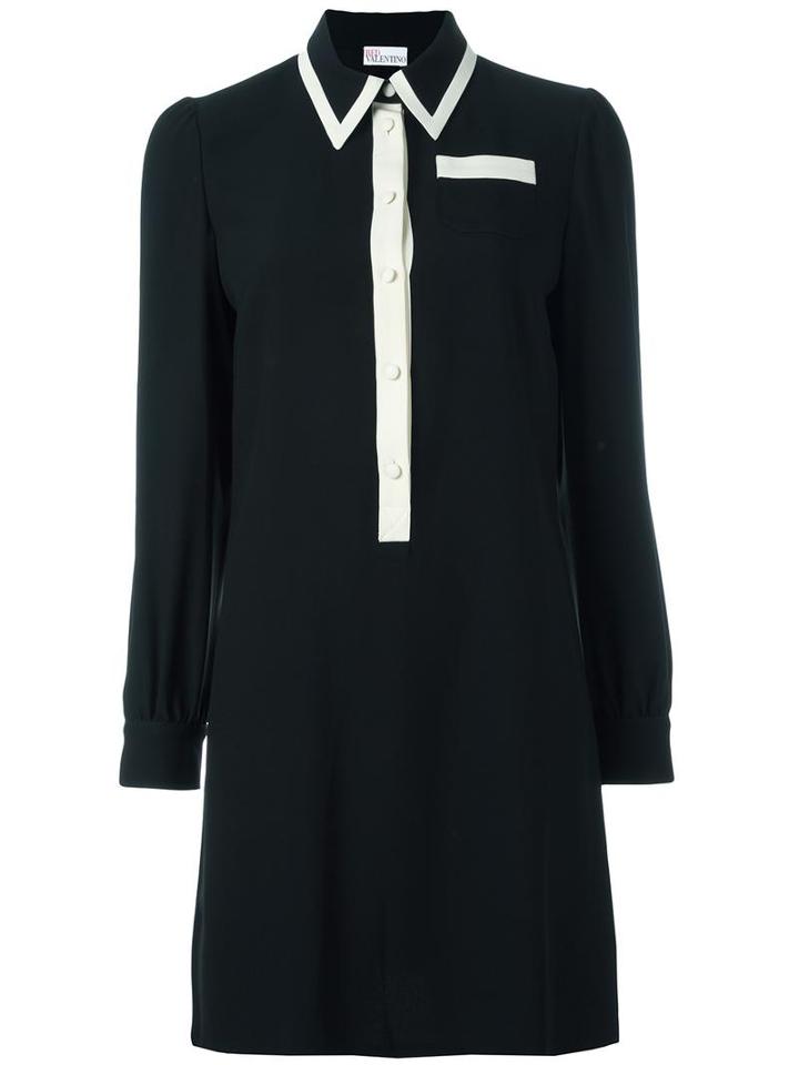 Red Valentino Shirt Dress, Women's, Size: 40, Black, Acetate/viscose