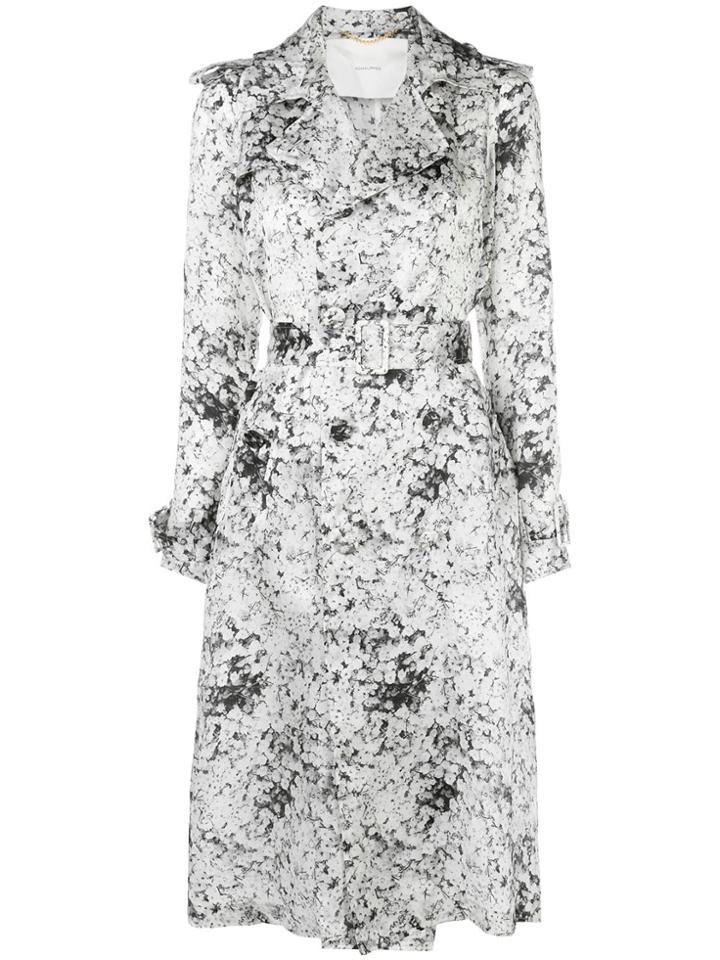 Adam Lippes Abstract Print Trench Coat - White