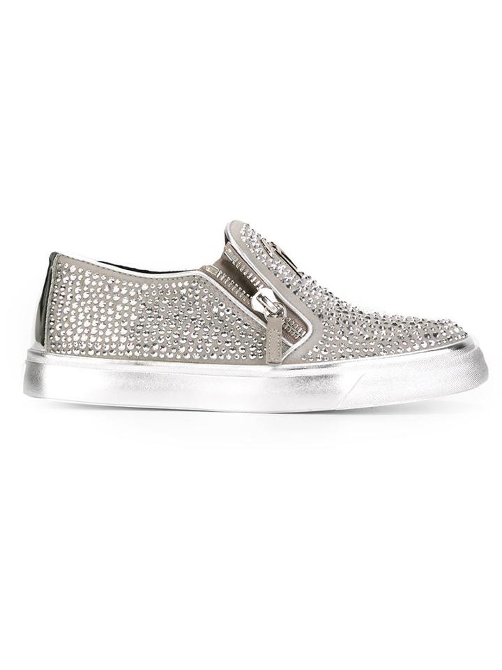 Giuseppe Zanotti Design Embellished Slip-on Sneakers