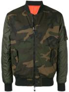 Hydrogen Camouflage Bomber Jacket - Green