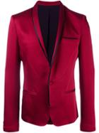 Haider Ackermann Tuxedo Blazer, Men's, Size: 50, Red, Silk/cotton/rayon