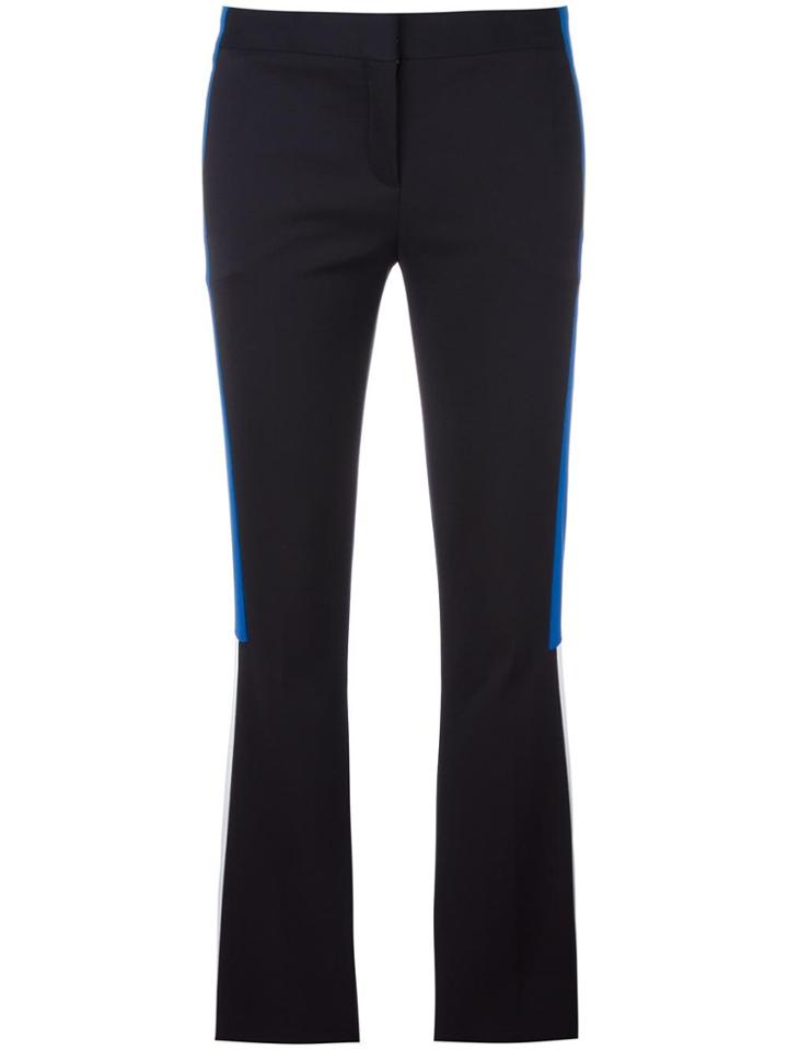 Versace Appliqué Stripe Flared Trousers - Black