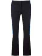 Versace Appliqué Stripe Flared Trousers - Black